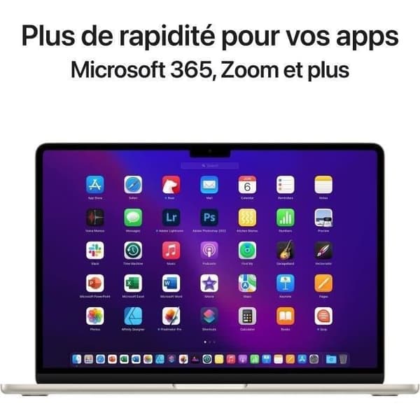 Apple - 13,6" MacBook Air M2 - 8GB RAM - 256GB lagring - Stellar Light - AZERTY - Renoverad - Utmärkt skick- REFURBISHED