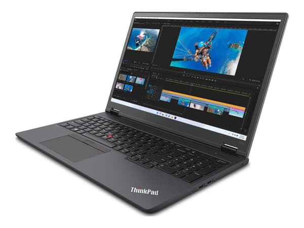 Lenovo ThinkPad P16v Gen 1 21FE - 180-graders hengseldesign - AMD Ryzen 9 - 7940HS / inntil 5.2 GHz - AMD PRO - Win 11 Pro - RTX 2000 Ada - 32 GB RAM Sort