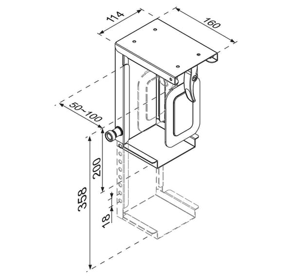 Neomounts CPU-D075BLACK CPU holder - max 10 kg - universal