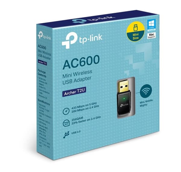 TP-Link WiFi-sovitin Archer T2U Nano AC600