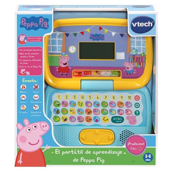 Vtech - 80-553522 - Peppa Pig Learning Portable, interaktiv dator för barn + 3 år, ESP-version, , unico