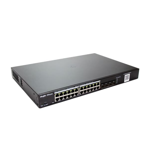 RUIJIE RG-NBS3100-24GT4SFP-P 24-PORTARS SWITCH GIGABIT L2 MANAGED 370W (POE) Svart