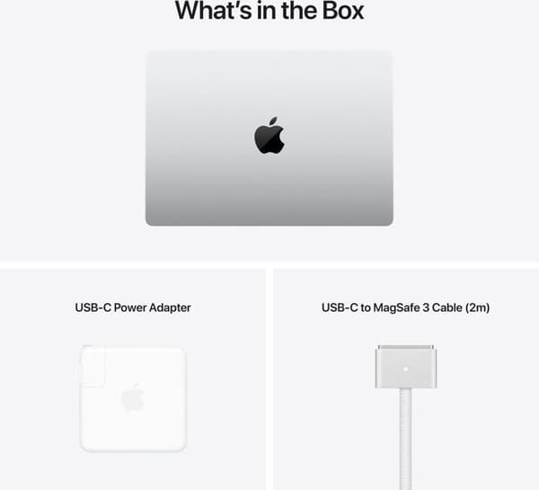 APPLE Macbook Pro 14.2" (2021) - M1 Pro - 512 GB - 16 GB RAM Silver (QWERTY) - Renoverad Utmärkt skick- REFURBISHED