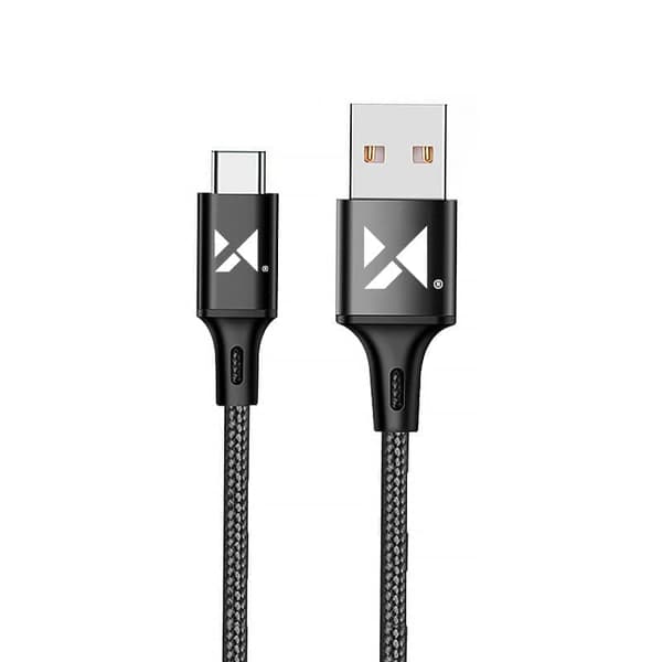 Wozinsky USB - USB Type C -kaapeli 2.4A 1m musta (WUC-C1B)