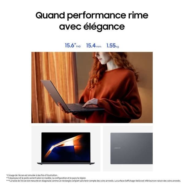 Bärbar PC - Samsung - Galaxy Book 4 - 15,6'' FHD 60 Hz - Intel Core i5-120U - 8GB RAM - 256GB SSD - Intel Iris Xe Graphics -Win 11