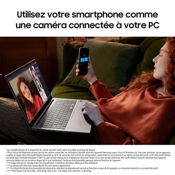Bärbar PC - Samsung - Galaxy Book 4 - 15,6'' FHD 60 Hz - Intel Core i5-120U - 8GB RAM - 256GB SSD - Intel Iris Xe Graphics -Win 11
