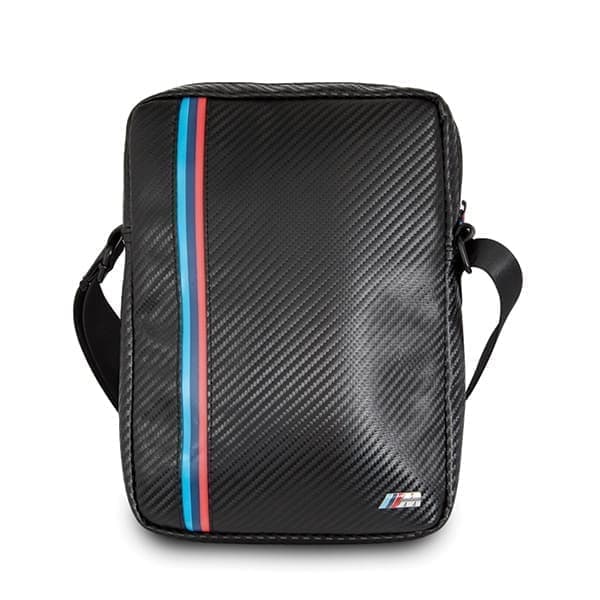 BMW BMTB8MCPBK Tablettilaukku 8" musta/musta Carbon / Tricolor Stripe