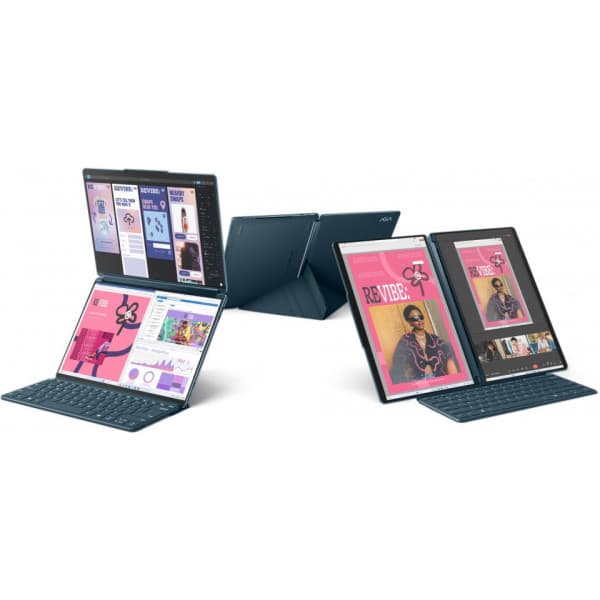 Lenovo Yoga Book 2X13 13,3" -kannettava, Win 11 Pro, sinivihreä (83FF000MMX)