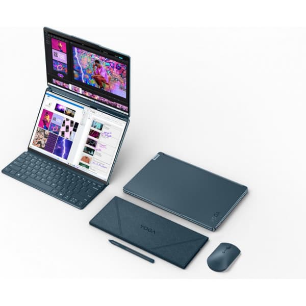Lenovo Yoga Book 2X13 13,3" -kannettava, Win 11 Pro, sinivihreä (83FF000MMX)