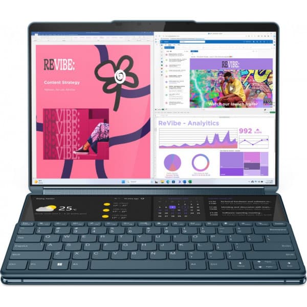 Lenovo Yoga Book 2X13 13,3" -kannettava, Win 11 Pro, sinivihreä (83FF000MMX)