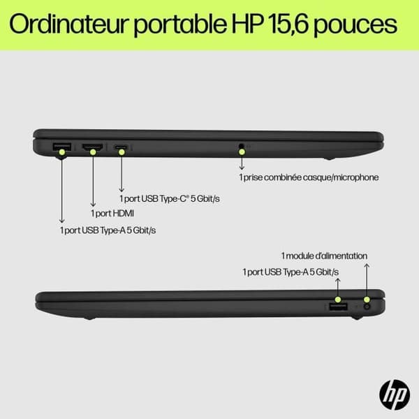 HP 15-fd0064nf bärbar dator - Windows 11 - 15,6" FHD - Core i3-N305 - 8 GB RAM - 256 GB SSD-lagring - AZERTY