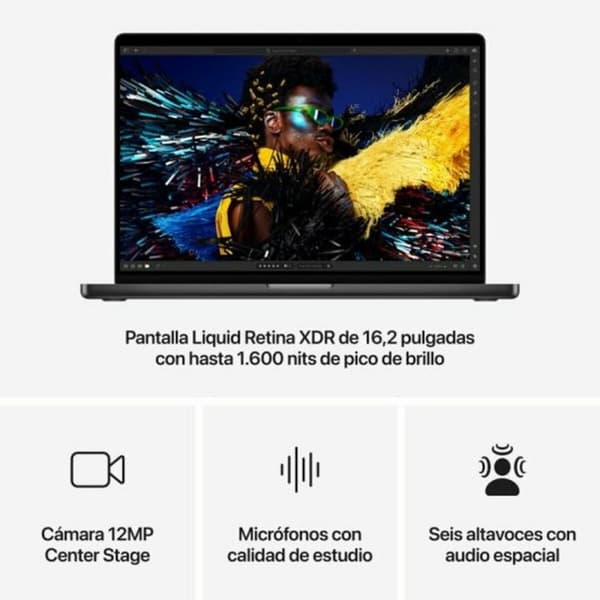 Laptop Apple MX2Y3Y/A 16,2" M2 48 GB RAM 512 GB SSD Spansk Qwerty