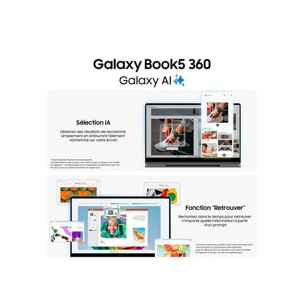 Bärbar dator - SAMSUNG - Galaxy Book5 360 - 15,6" - Intel Core Ultra 5 - 16 GB RAM - 512 GB SSD