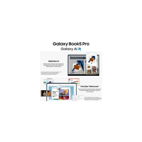 Bärbar dator - SAMSUNG - Galaxy Book5 Pro - 16" - Intel Core Ultra 7 - 16 GB RAM - 512 GB SSD - AZERTY - Grå