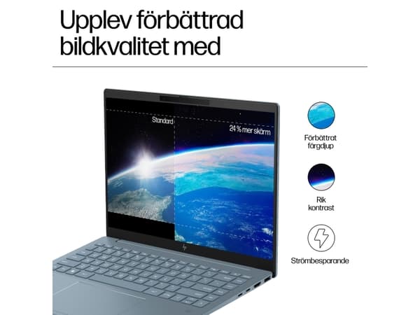 HP Pavilion Plus 14-ey0005no, AMD Ryzen™ 5, 35,6 cm (14"), 1920 x 1200 piksler, 16 GB, 512 GB, Windows 11 Home