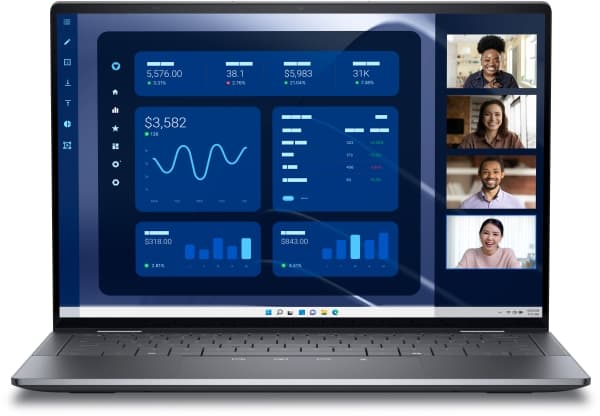 DELL Latitude 9450 2-in-1, Intel Core Ultra 7, 35,6 cm (14"), 2560 x 1600 pixlar, 32 GB, 1 TB, Windows 11 Pro Grå