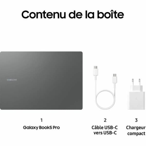 Bärbar dator Samsung GALAXY BOOK5 PRO 16" intel core ultra 7 256V 16 GB RAM 512 GB SSD