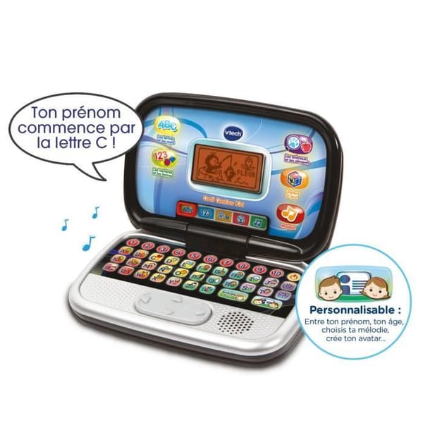 Interaktiv dator för barn - VTECH - Genius Kid - 20 pedagogiska aktiviteter - Svart
