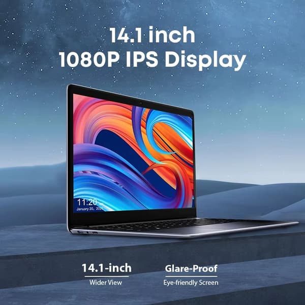CHUWI HeroBook Pro -kannettava, 14,1 tuuman FHD-näyttö, Intel Celeron N4020, 8GB RAM, 256GB SSD,8 Gt 256 Gt, N4020, EU