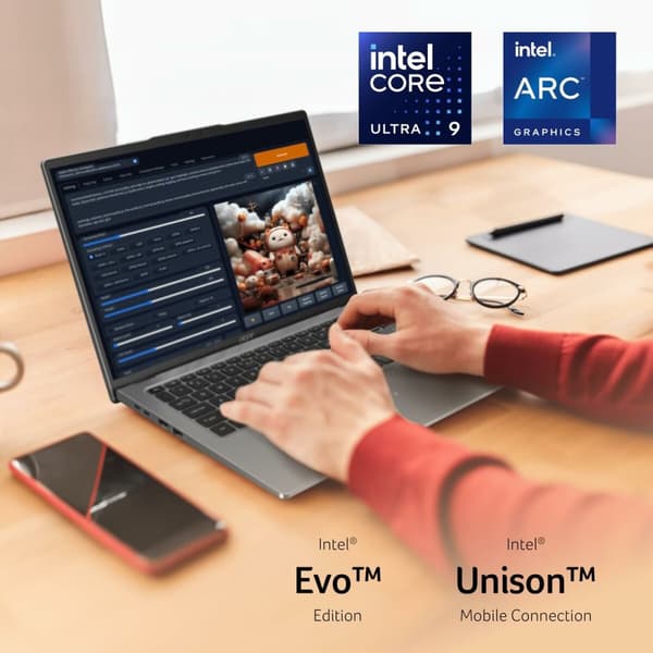 Bärbar dator Acer NX.KWMEB.002 14" Intel Core Ultra 7 155u 16 GB RAM 512 GB SSD