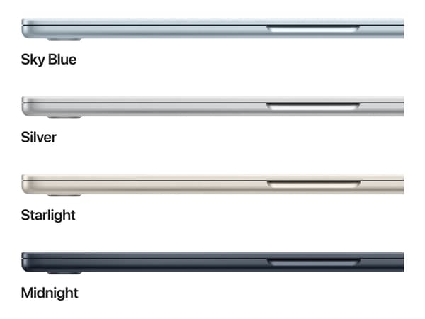 Apple MacBook Air - M4 - Apple M4 10-core - 24 GB RAM - 512 GB SSD - 15.3" IPS 2880 x 1864 (WQXGA+) - Wi-Fi 6E, Bluetooth - midnatt - kbd: dansk