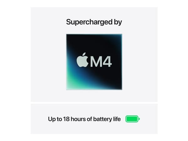 Apple MacBook Air - M4 - Apple M4 10-core - 16 GB RAM - 512 GB SSD - 13.6" IPS 2560 x 1664 (WQXGA) - Wi-Fi 6E, Bluetooth - midnatt - kbd: dansk