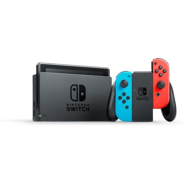 NINTENDO Switch 2017 32 GB blå och röd - Renoverad - Utmärkt skick- USED