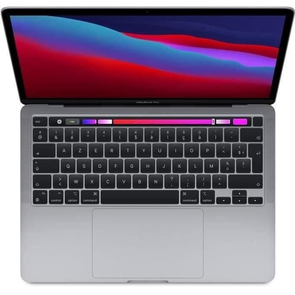 Apple - 13" MacBook Pro Touch Bar (2020) - Puce Apple M1 - RAM 16 Go - Lagring 256 Go - Grå S (2021) - Återvunnen - Skick okej- REFURBISHED