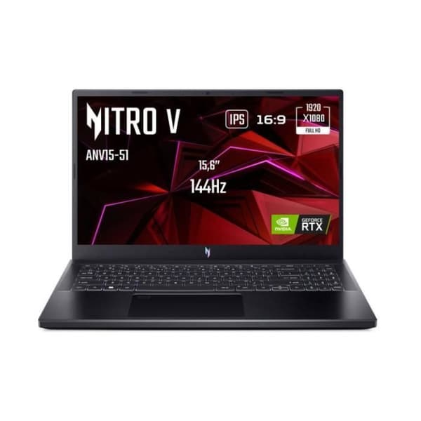 PC Portabel Gaming Acer Nitro V 15 ANV15 51 98ST 15,6 144 Hz Intel® Core™ i9 32 GB RAM 1 TB SSD Nvidia GeForce RTX 4060 Svart
