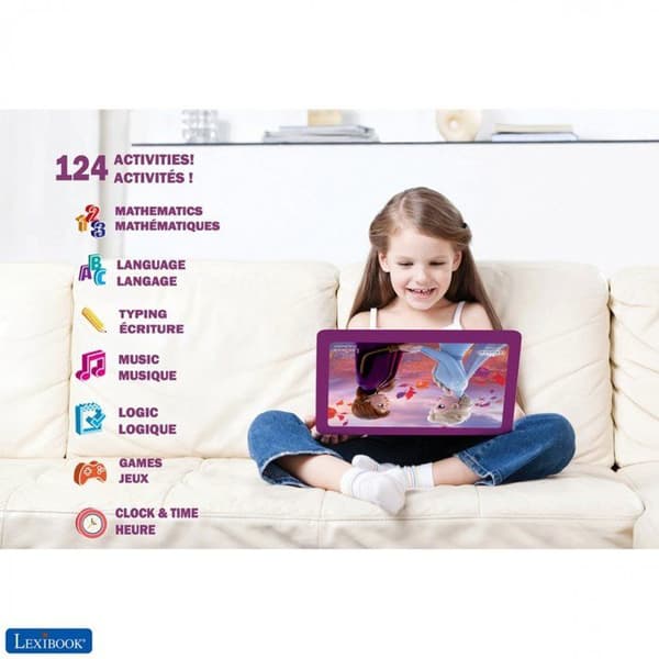 Lexibook Frozen Tvåspråkig utbildningshäfte tjeckiska/engelska, 124 aktiviteter