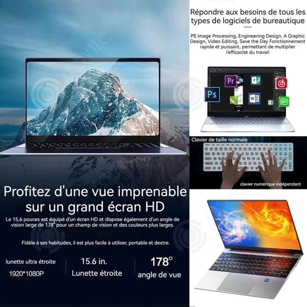 Bärbar Dator - INN - 15,6 tum - Intel Core - 16 GB RAM - SSD 512 GB - Fingeravtrycksavlåsning