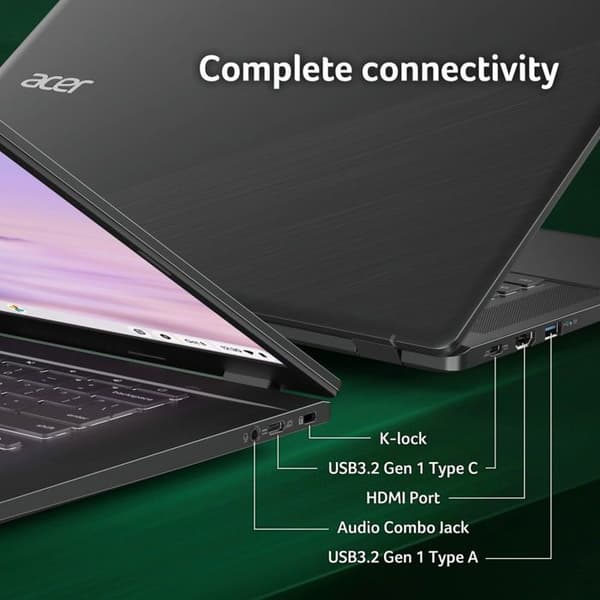 Acer Chromebook Plus 515 Stålgrå Touch (CB515-2HT-55WK)