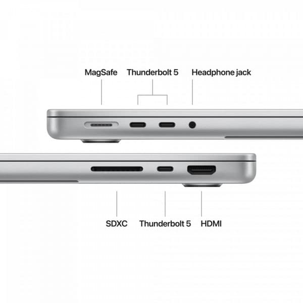 Apple MacBook Pro 14" M4 Max 36 Gt, 1 Tt 2024 -kannettava, hopea (MX2G3)