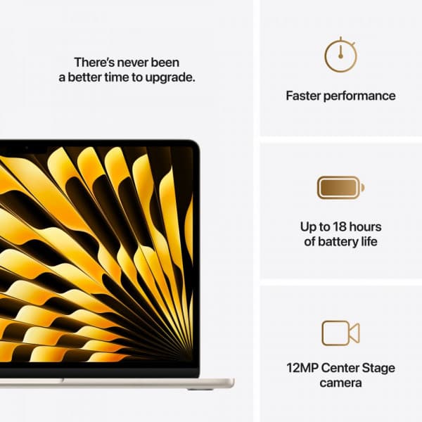 Apple MacBook Air 13" M4 16 GB, 256 GB 2025 - bärbar, stjärnvit (MW0Y3)