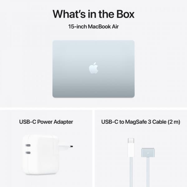 Apple MacBook Air 15" M4 16 GB, 256 GB 2025 - bärbar dator, himmelsblå (MC7A4)