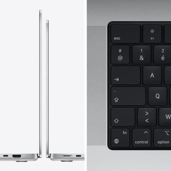 Apple - 16" MacBook Pro (2021) - Apple M1 Max processor - RAM 32Go - 1To – Silver (2021) - Renoverad - Utmärkt skick- REFURBISHED