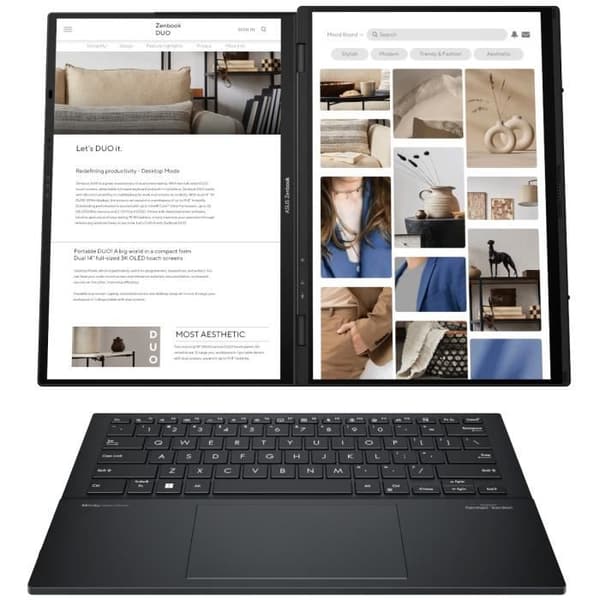 PC Ultraportabel ASUS ZenBook Duo OLED UX8406 | Win 11 - 14" WUXGA Taktile - Intel Core Ultra 9 - RAM 32Go - 1To SSD