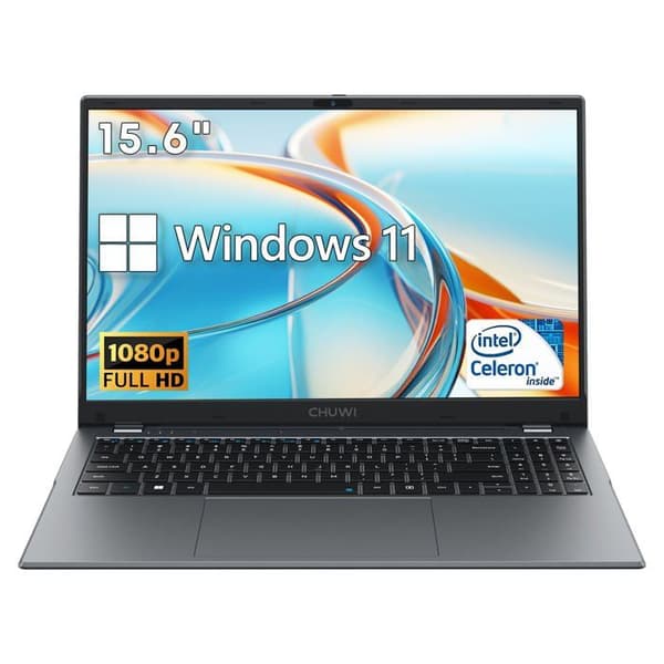 CHUWI HeroBook Plus 15.6" FHD | Intel N4020, 8Go RAM, 256Go SSD | Ultrafin, HD-webbkamera – Ideal för distansarbete &amp; mobil kontorsarbete