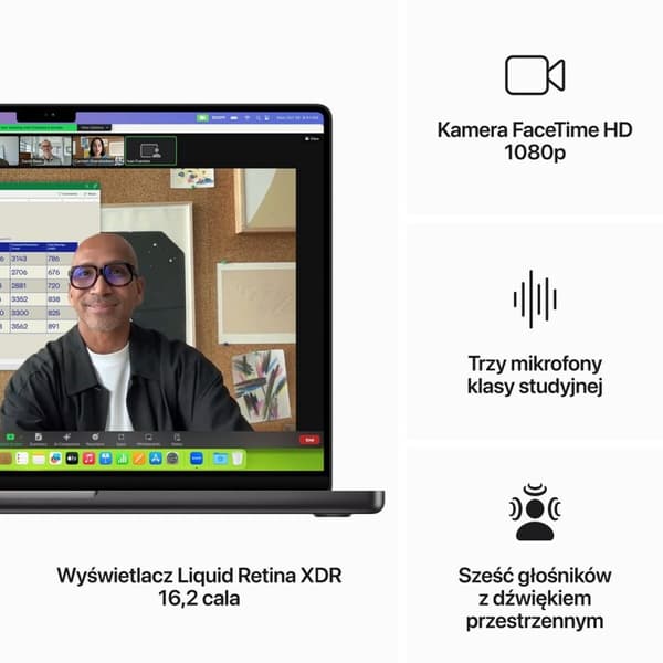 Laptop Apple MRW23ZE/A 16,2" M3 512 GB SSD