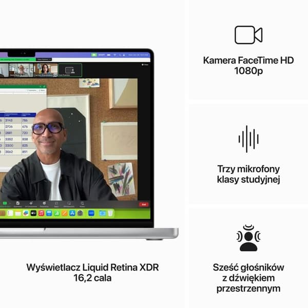 Laptop Apple MRW63ZE/A 16,2" M3 512 GB SSD