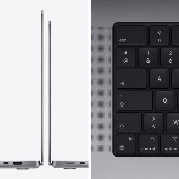 Apple - 16” MacBook Pro (2021) - Apple M1 Pro - RAM 16Go - 1To – Grå Sidéral (2021) - Renoverad - Bra skick- REFURBISHED