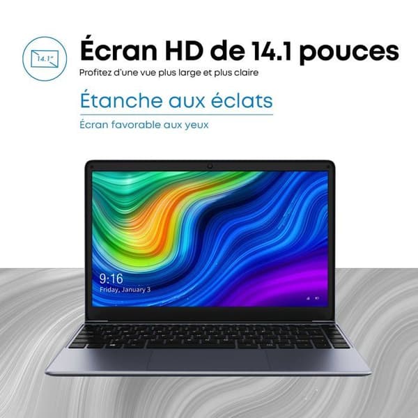 CHUWI HeroBook Pro-PC Portabel 14.1" FHD (8GB RAM, 256GB SSD) | Windows 11 + Office | Ideal för distansarbete/studier | Bästa pris-prestanda förhålla