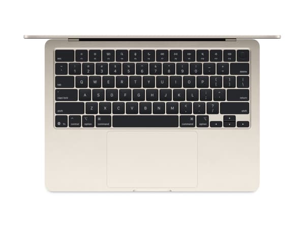 Apple MacBook Air: Apple M4 chip with 10-core CPU and 10-core GPU, 16GB, 512GB SSD - Starlight