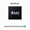 Miniatyrbild 2 av 4: Apple - 15,3" MacBook Air M2 (2023) - RAM 8Go - Lagringsutrymme 256Go - Midnatt - AZERTY (2023) - Rekonditionerad - Utmärkt skick- REFURBISHED