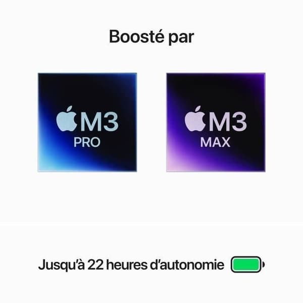 Apple - 16" - MacBook Pro M3 Pro (2023) - RAM 18Go - Lagring 512Go - Sideral svart - Azerty (2023) - Återvunnen - Utmärkt skick- REFURBISHED