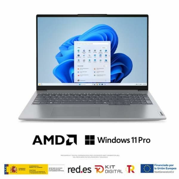 Bærbar computer Lenovo 21MW0042SP 16" 16 GB RAM 512 GB SSD Spansk qwerty AMD Ryzen 5 7535HS Grå