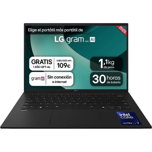 Bærbar computer LG 14ZD90T-G.AX78B 14" intel core ultra 7 16 GB RAM 1 TB SSD Spansk qwerty