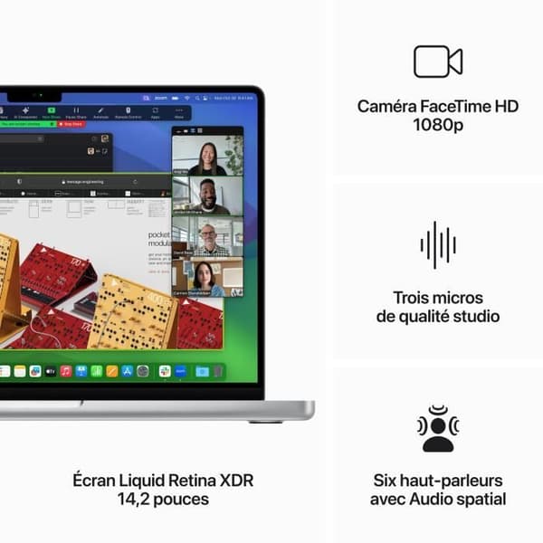 Apple - 14" - MacBook Pro M3 Pro (2023) - 18 GB RAM - 1 TB lagring - Silver - Azerty