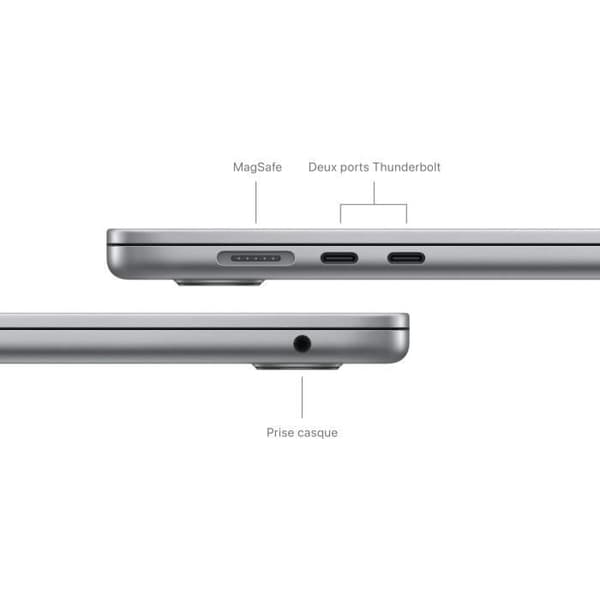Apple - 15'' MacBook Air M3 - 16 GB RAM - 256 GB lagring - 8-kärnig processor - 10-kärnig grafikkort - Rymdgrå