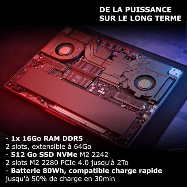 LENOVO Legion S5 16ARP9 Gaming Laptop | Utan Windows - 16'' WQXGA 165hz - Ryzen 7 7435HS - RTX 4070 140w - 16GB RAM - 512GB SSD
